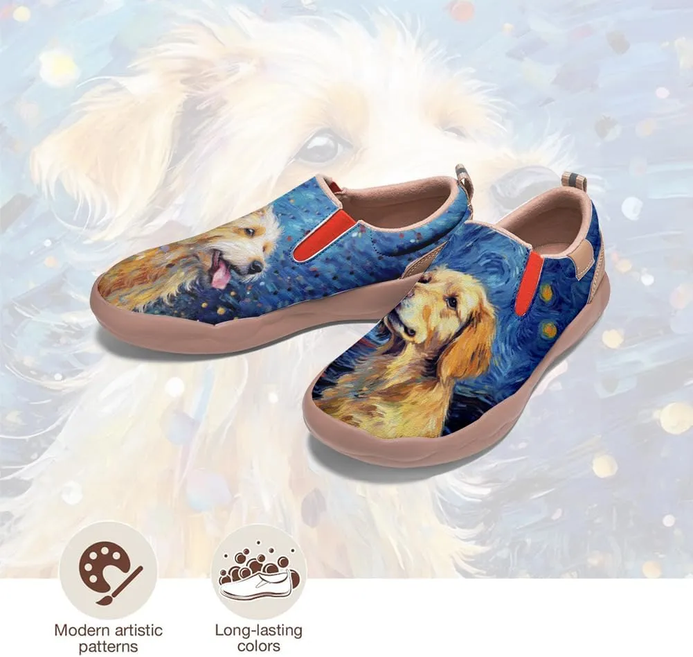 Onehorse Women's Slip-On Walking Casual Loafers Comfortable Painted Travel Shoes