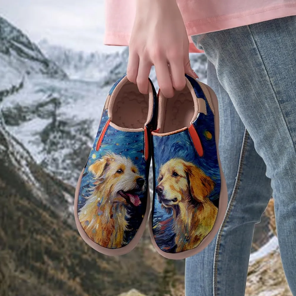 Onehorse Women's Slip-On Walking Casual Loafers Comfortable Painted Travel Shoes