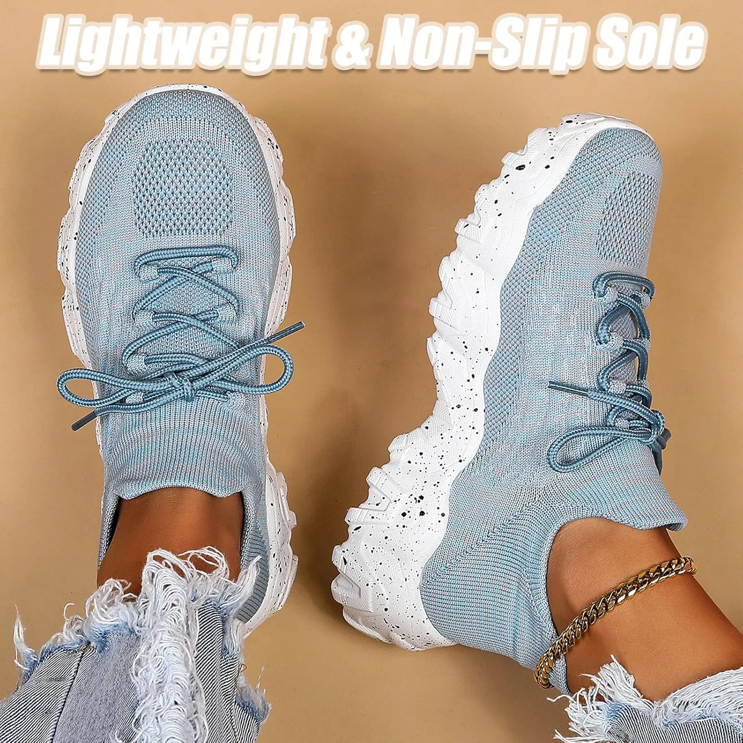 Ortho Cloud Women's Shoes, Izarna Simplysnug Womens Mesh Breathable Non-Slip Lightweight Casual Shoes, 2024 Summer Lace Up Low Top Slip On Sneakers