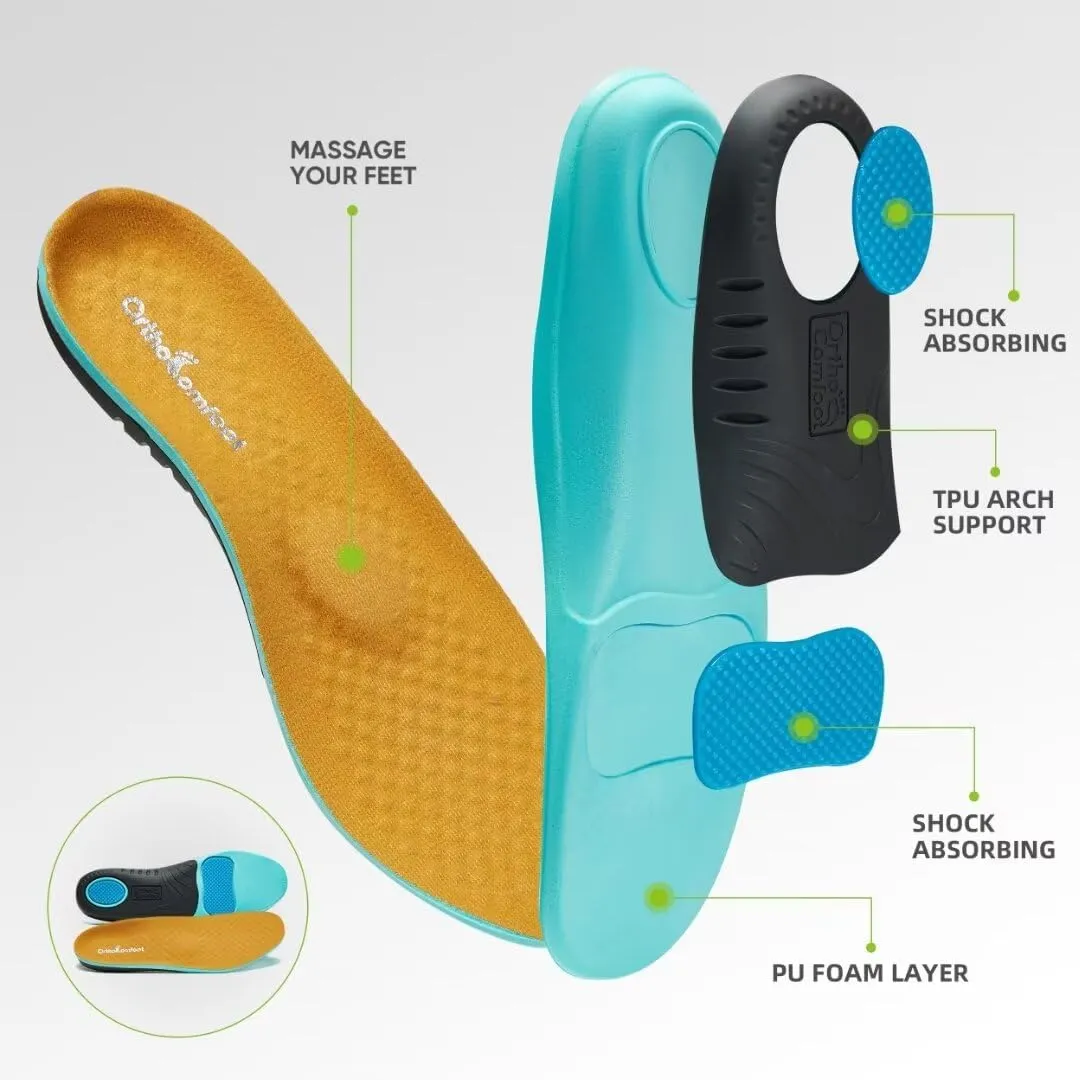 OrthoComfoot Men's Orthopedic Slip-On Loafers Walking Shoes: Casual Arch Support Loafers for Plantar Fasciitis, Comfortable Orthotic Dress Shoes for Foot and Heel Pain Relief
