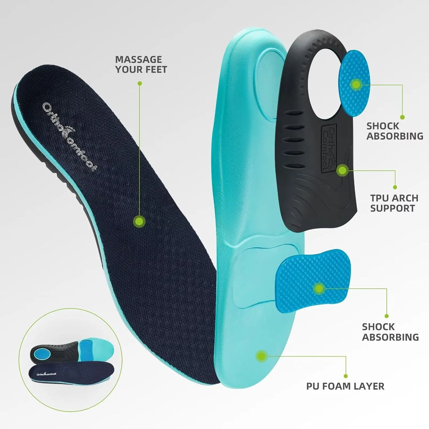OrthoComfoot Men's Orthopedic Slip-On Loafers Walking Shoes: Comfortable Arch Support Shoes for Plantar Fasciitis Relief, Flat Feet Casual Work Orthotic Loafers for Foot and Heel Pain