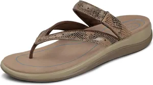 Orthofeet Women's Orthopedic Fabric Gaya Flip Flop Sandals