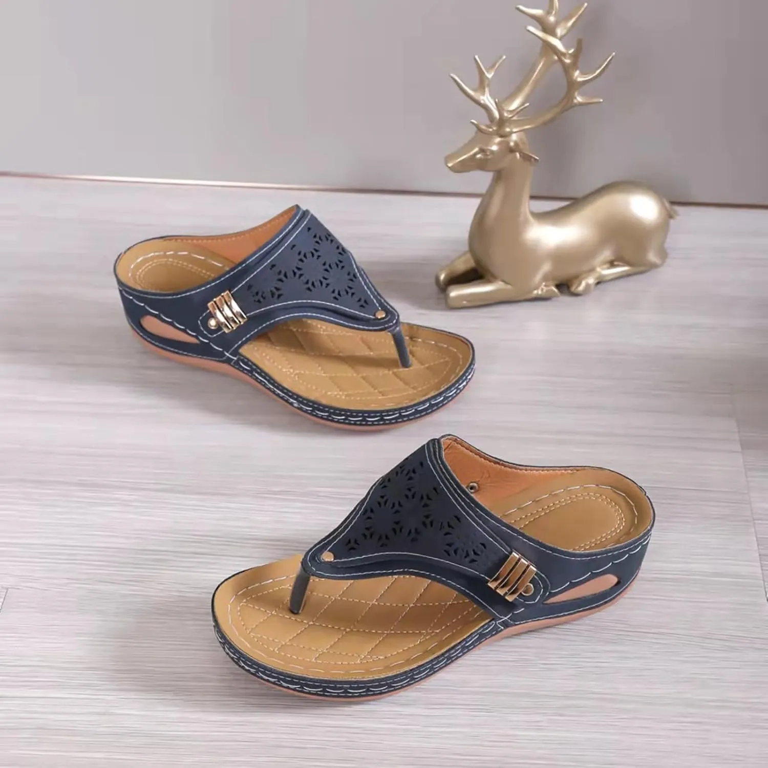 Orthopedic Sandals for Women Arch Support Wedge Flip Flops Summer 2025 Comfortable Dressy Casual Beach Slippers