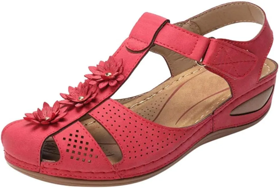 Orthopedic Sandals for Women Wide Width Flip Flops Beach Wedge Womens Wedge Sandal Comfortable Closed Toe Arch Support Womans Slides Orthopedic Shoes Summer Dressy Dressy Orthotic Shoe