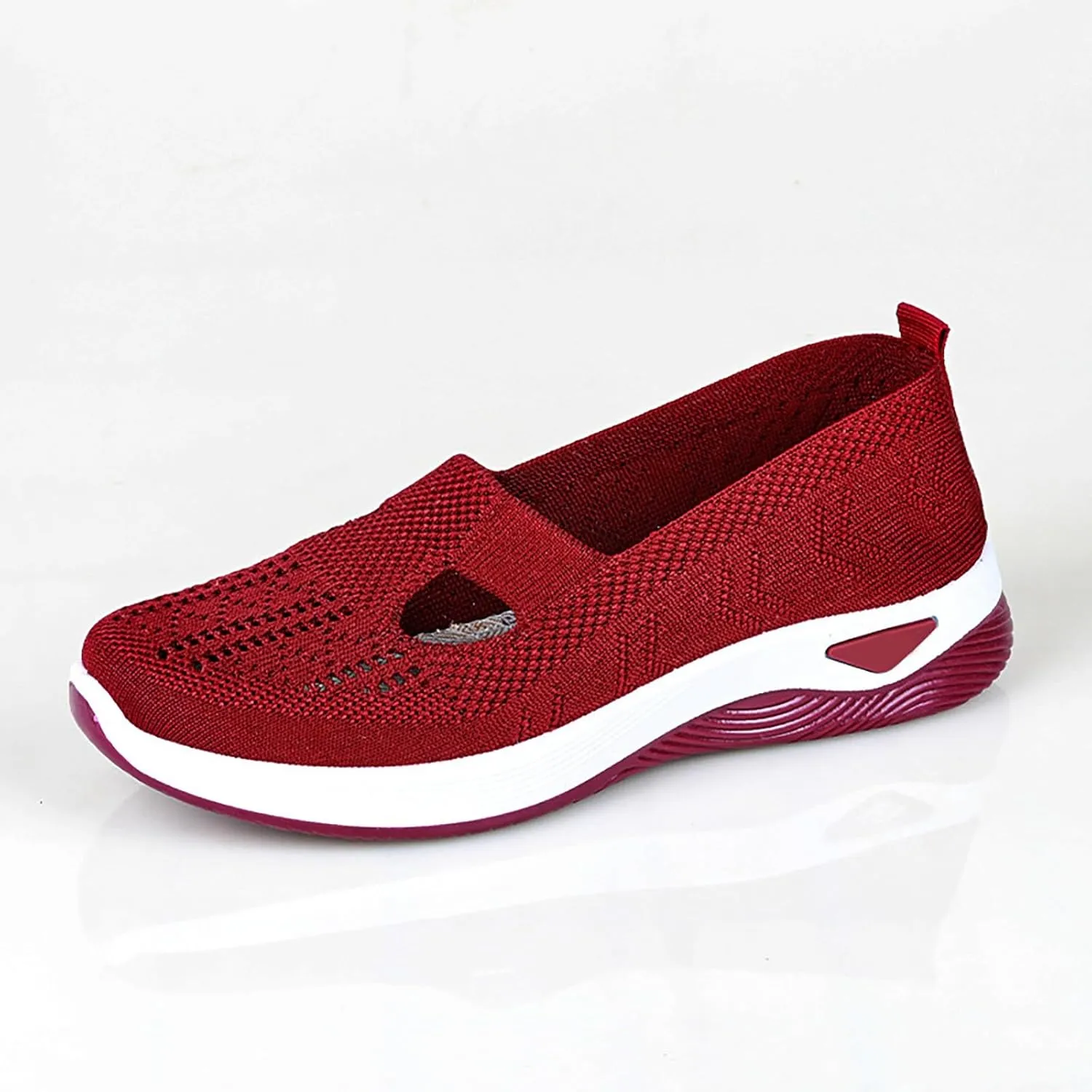Orthopedic Shoes for Women Mesh Walking Shoes Breathable Non-Slip Slip On Loafers Lightweight Memory Foam Flat Sneakers