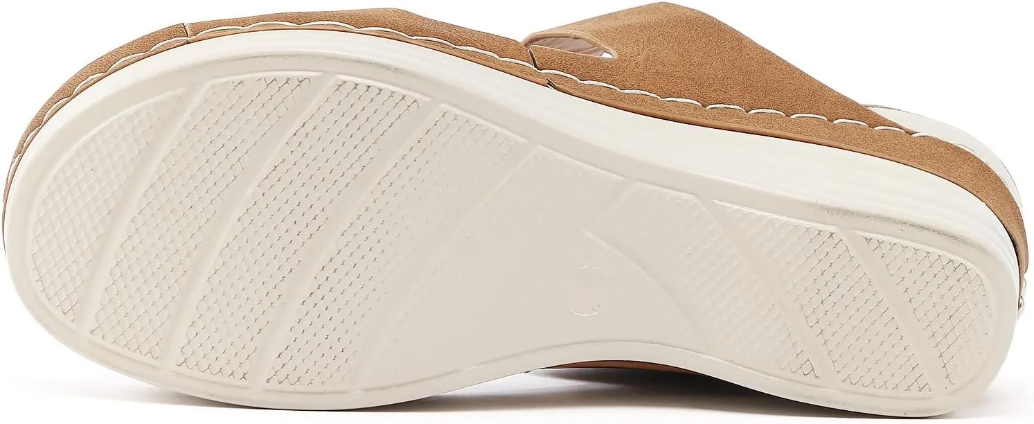 Orthotic Sandals for Women Wide Flip Flops Beach Non Slip Wide Width Wedge Sandal Plus Size Arch Support Women Comfort Orthopedic Knit Flip Flop Shoe Sandalias Ortopedicas De Mujer