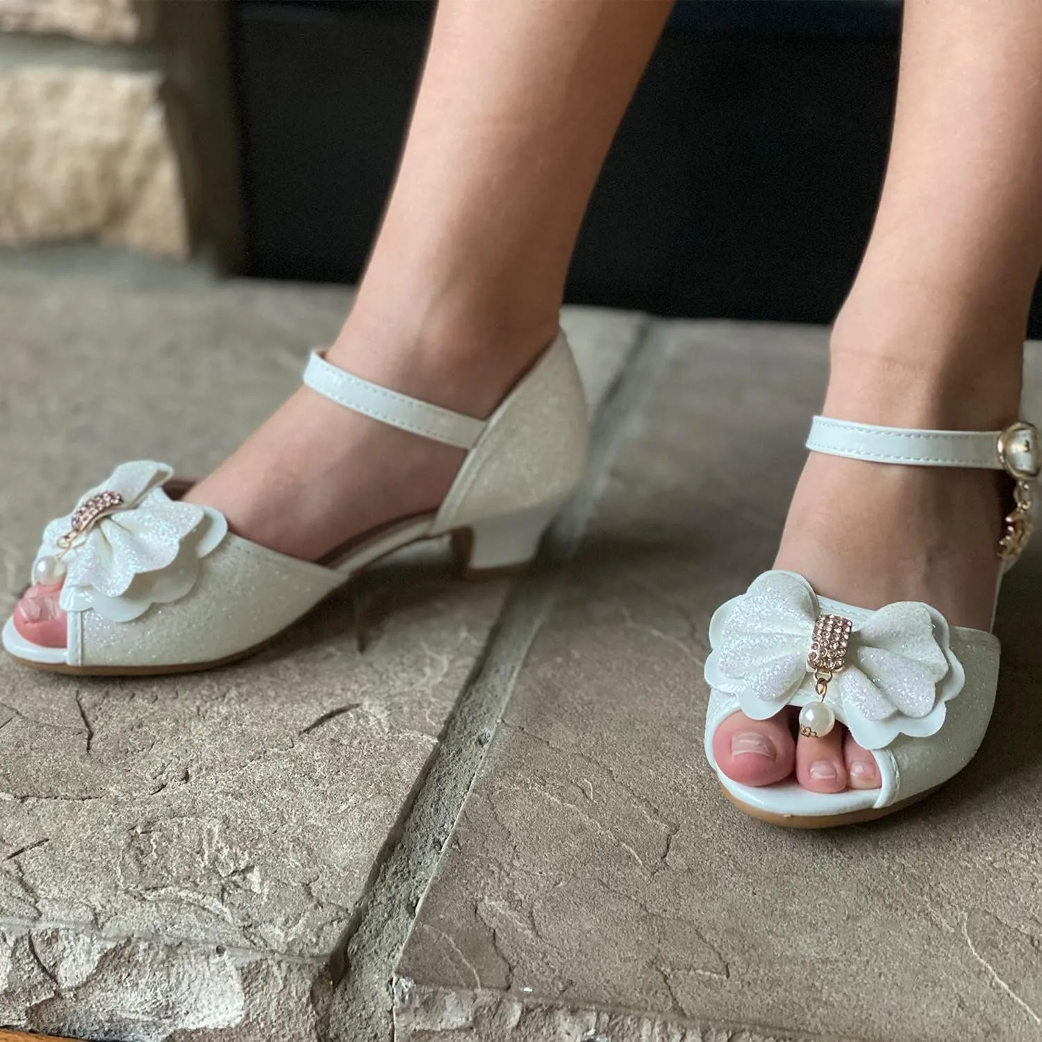 Osinnme Toddler Little Big Kid Girls Wedding Sandals