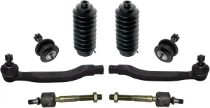 PartsW - 8 Pc Outer & Inner Tie Rod Ends with Bellow Boots   Upper Ball Joints Suspension Kit Fits Honda Accord/Honda Odyssey/Isuzu Oasis