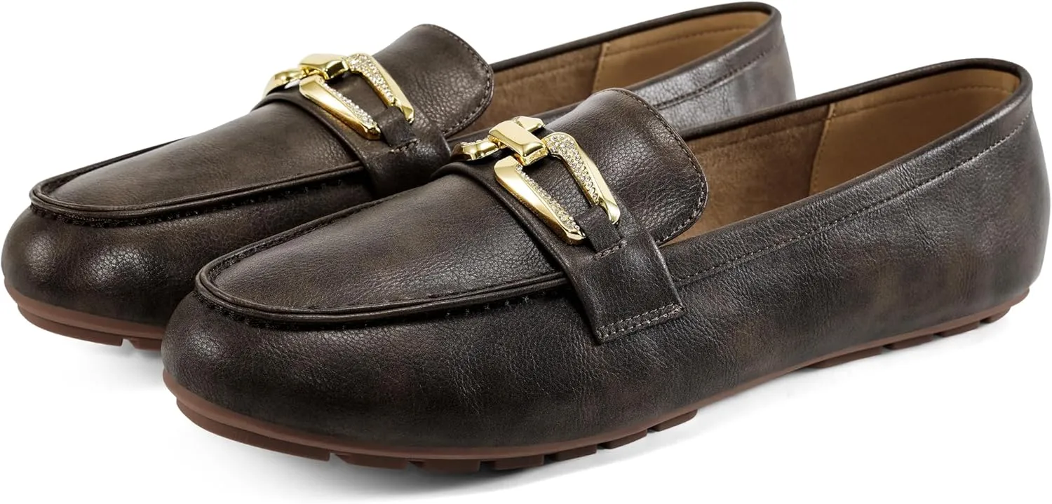 Penny Loafers for Women Comfortable: Dress Casual Slip On Business Flats for Work - Fashion Dressy Walking Loafer