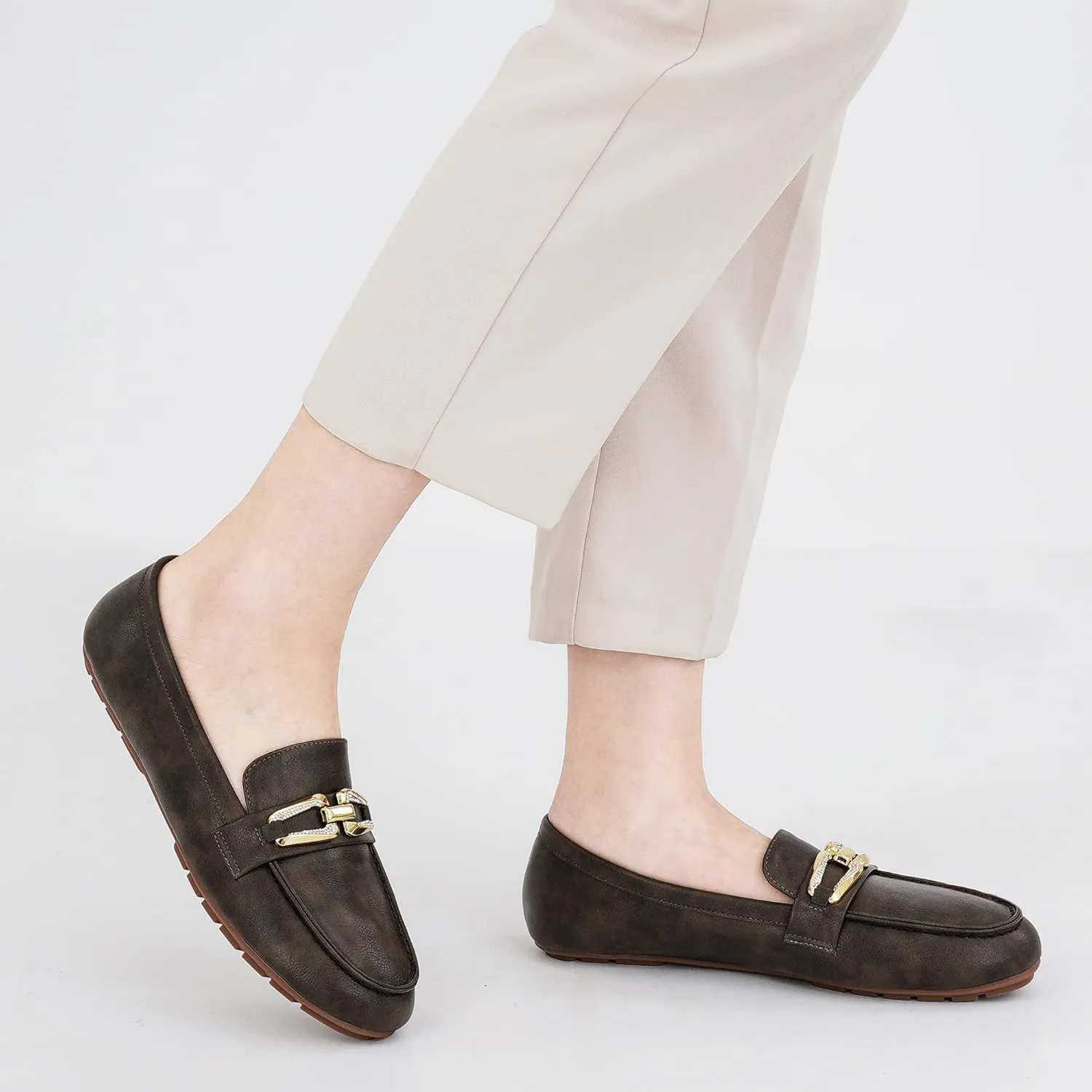 Penny Loafers for Women Comfortable: Dress Casual Slip On Business Flats for Work - Fashion Dressy Walking Loafer