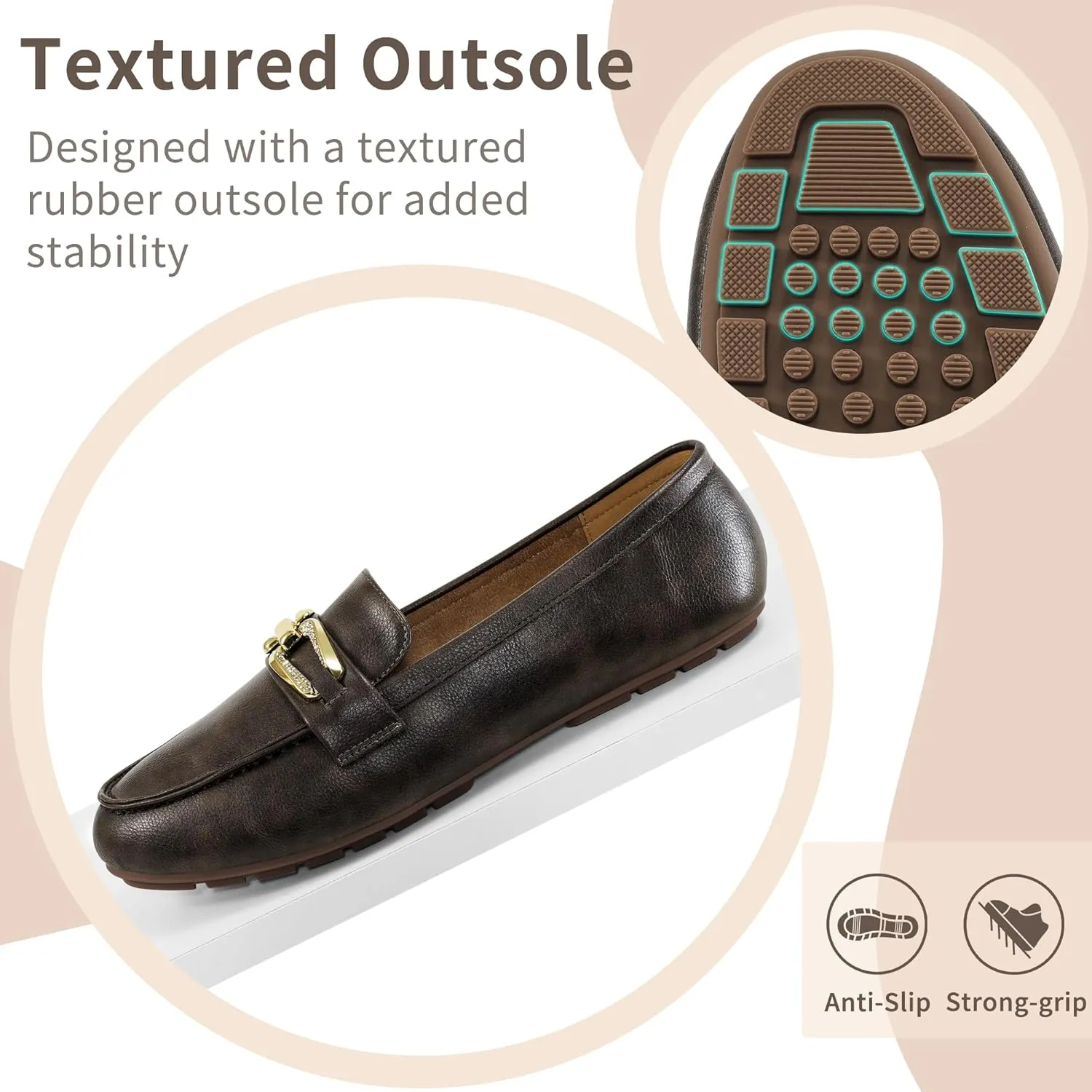 Penny Loafers for Women Comfortable: Dress Casual Slip On Business Flats for Work - Fashion Dressy Walking Loafer