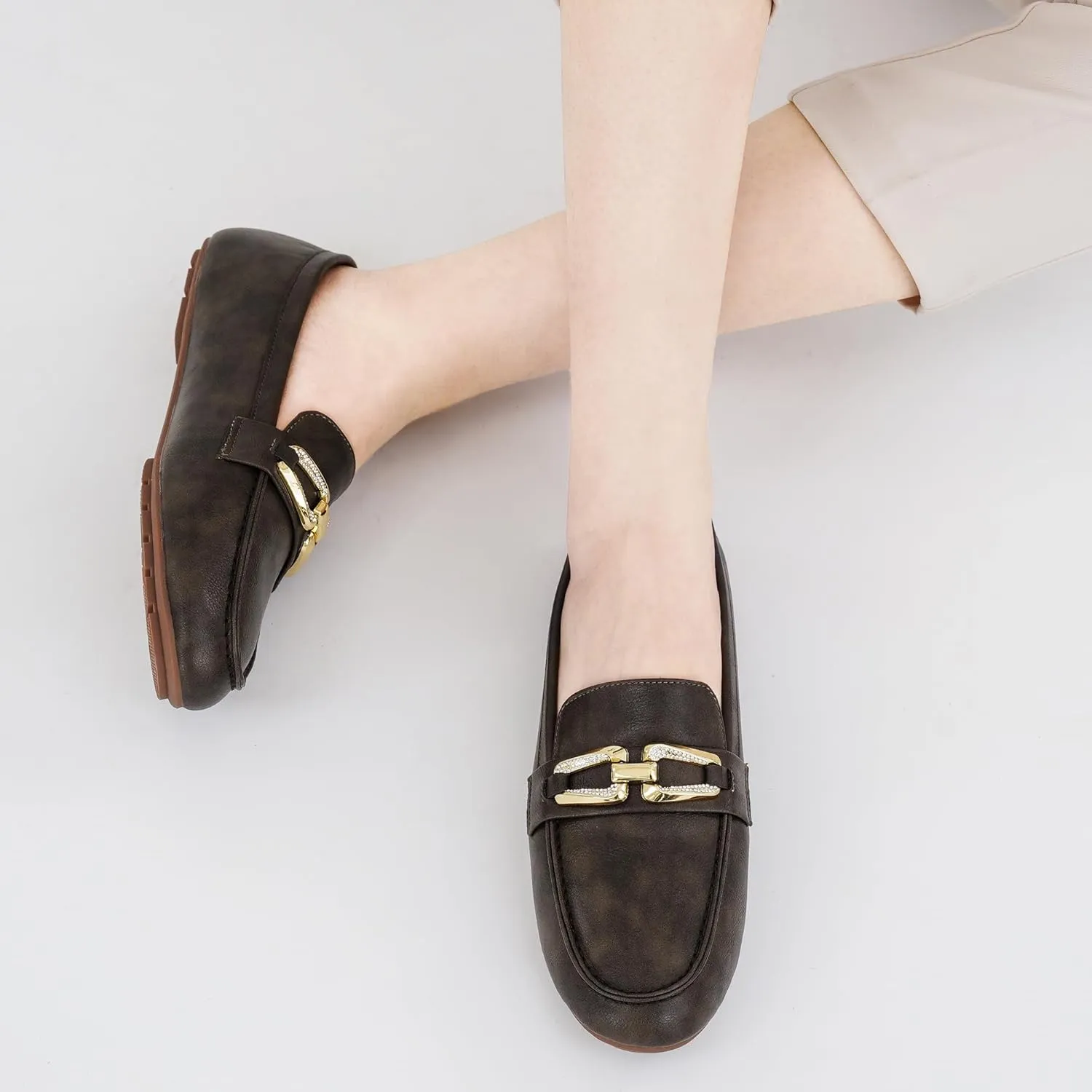 Penny Loafers for Women Comfortable: Dress Casual Slip On Business Flats for Work - Fashion Dressy Walking Loafer