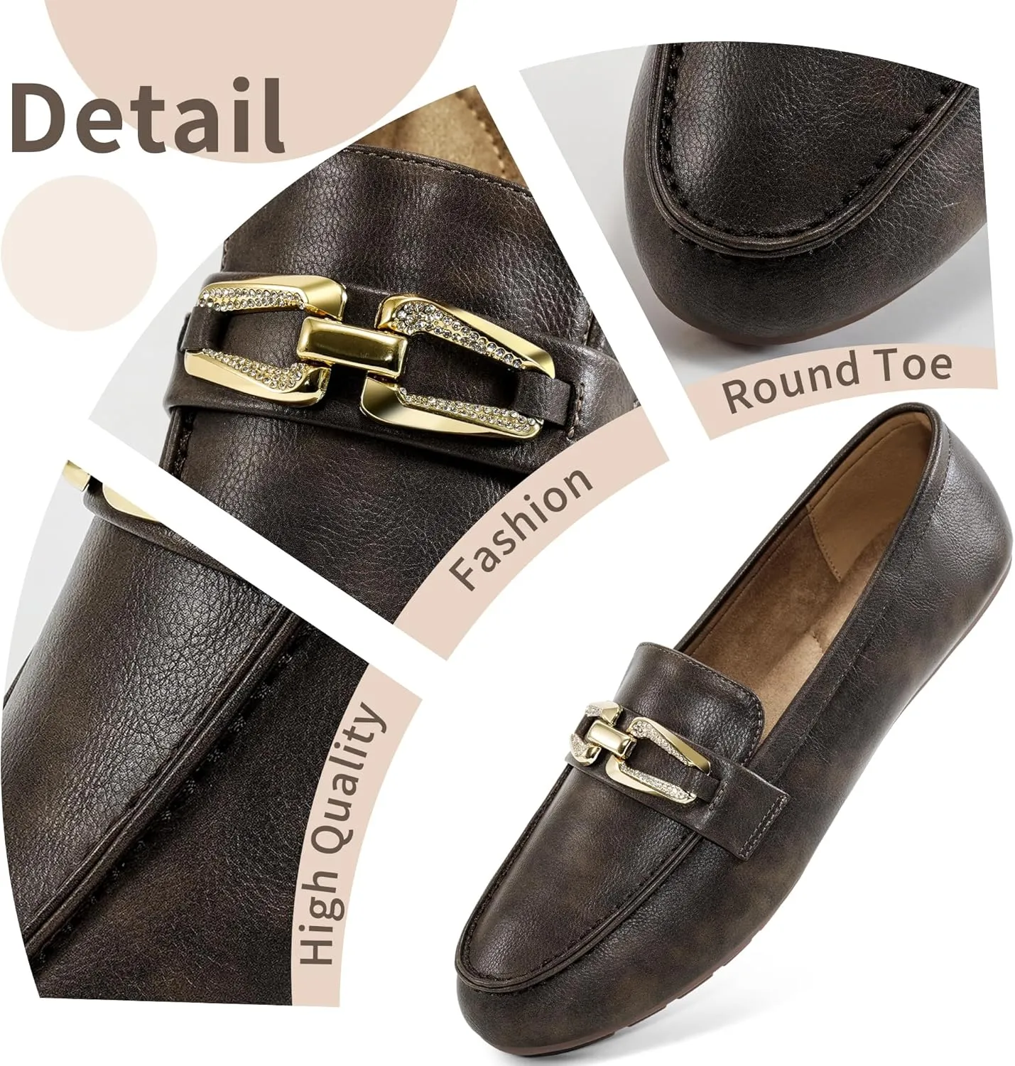 Penny Loafers for Women Comfortable: Dress Casual Slip On Business Flats for Work - Fashion Dressy Walking Loafer