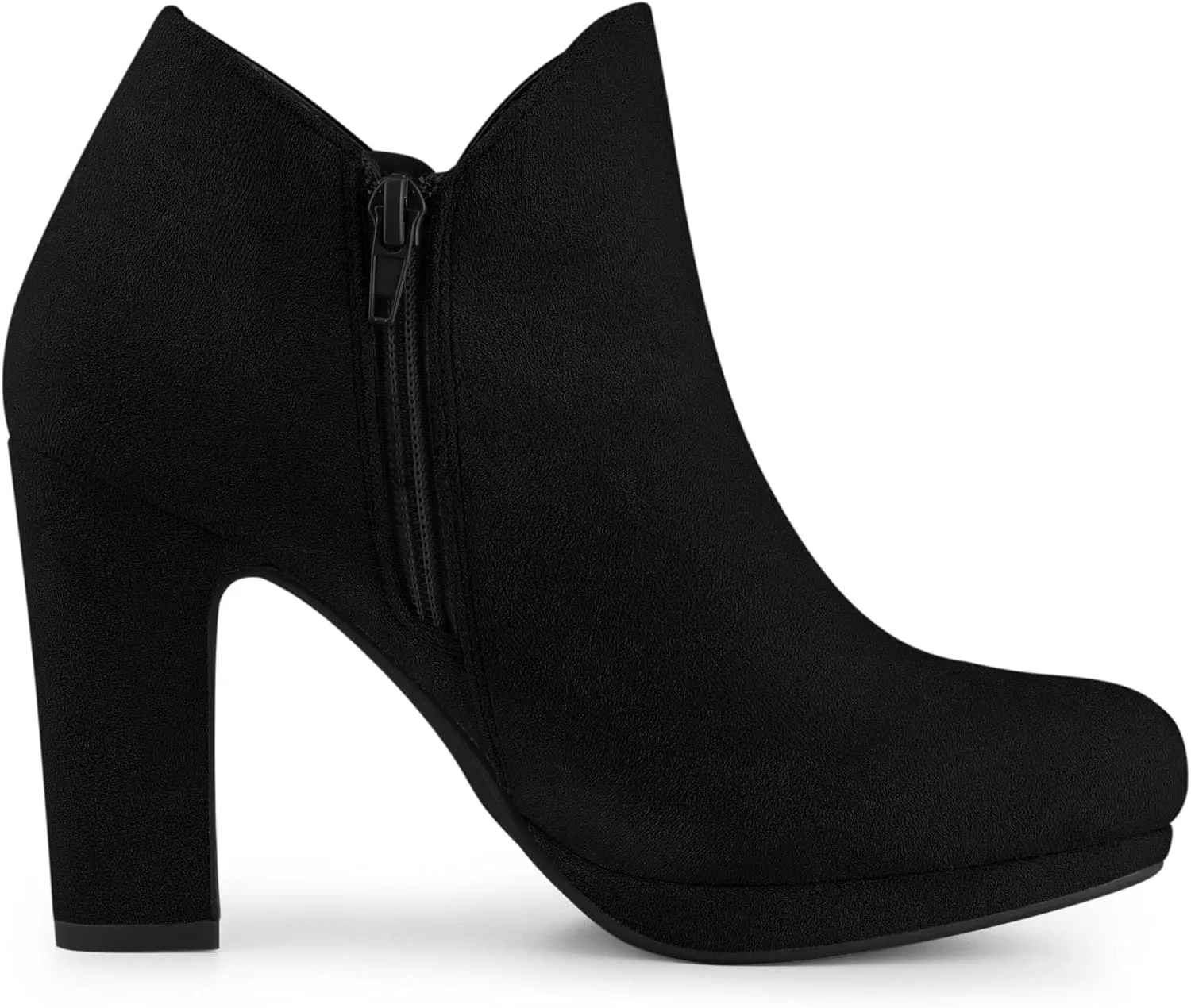 Perphy Platform Round Toe Chunky High Heels Ankle Boots for Women