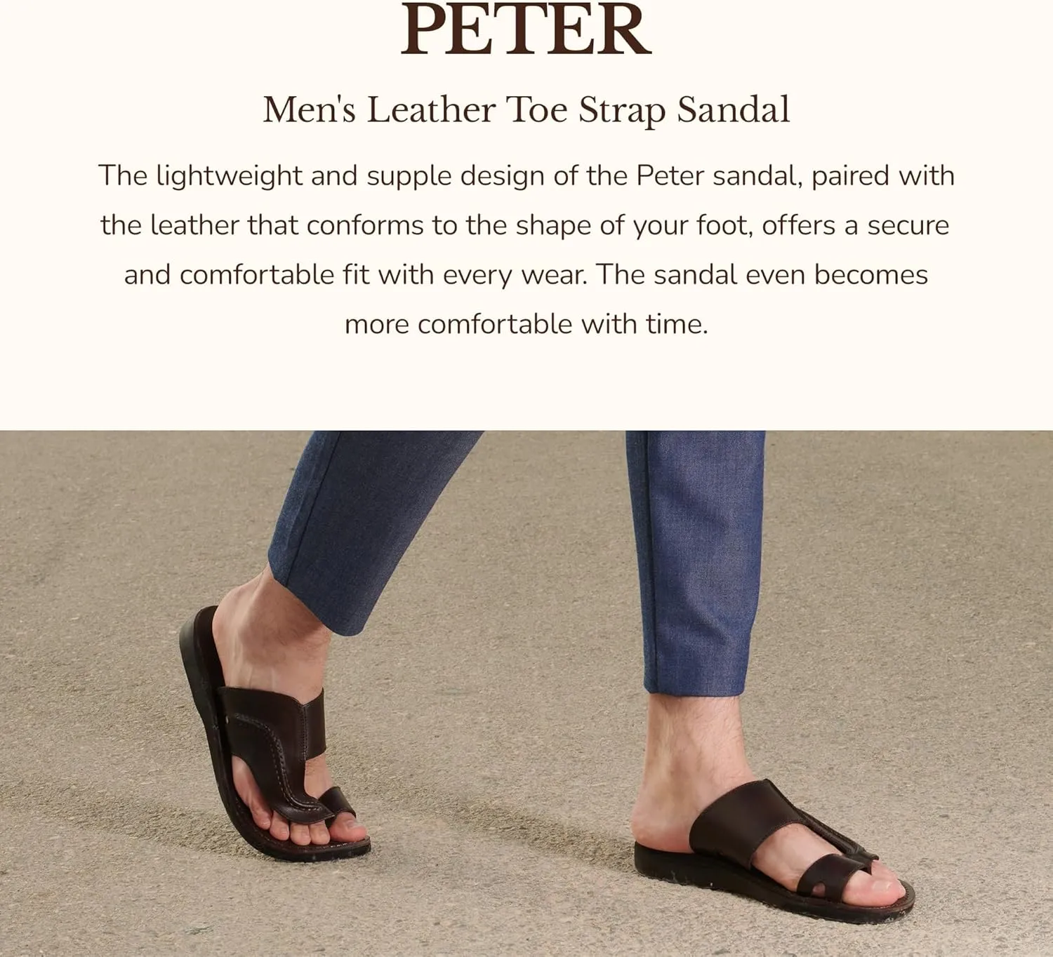 Peter - Leather Toe Strap Sandal - Mens Sandals