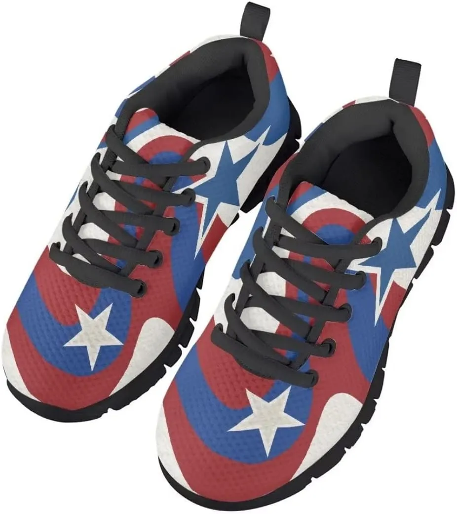 PinUp Angel Girls Lace Up Tennis Shoes Lightweight Mesh Breathable Adorable Running Sneakers Walking Shoes for Kid