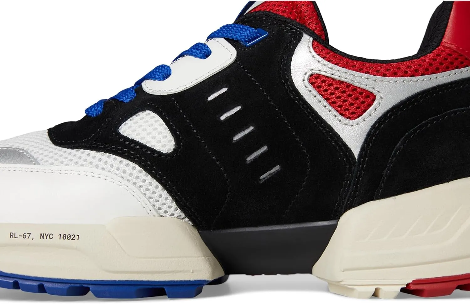 POLO RALPH LAUREN Men's Suede Leather Mesh-Polo Jgr Pp-Sneakers-Low Top Lace