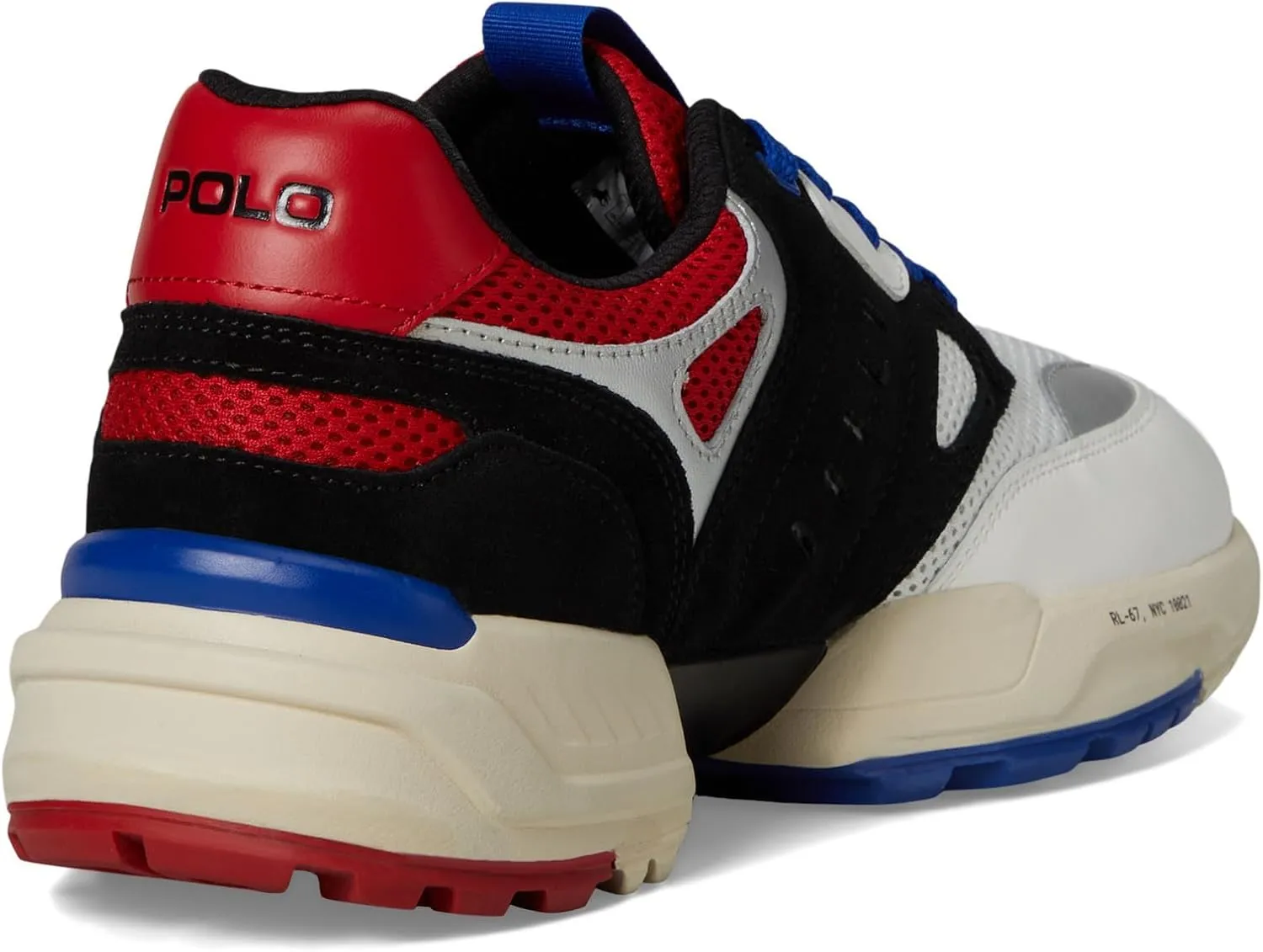 POLO RALPH LAUREN Men's Suede Leather Mesh-Polo Jgr Pp-Sneakers-Low Top Lace