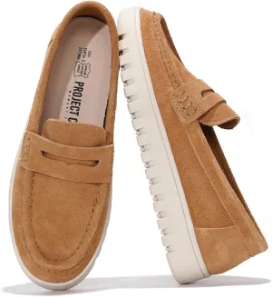 Project Cloud Genuine Leather Loafers for Women - Memory Foam Womens Shoes - Non Slip Spring Loafers Flexible Sole - Fashion Shoes for Women 2025 (Filide)