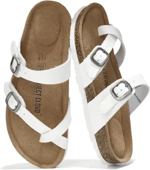 Project Cloud Genuine Leather Womens Sandals - Comfortable Cork Footbed Slides with Memory Foam Beach Essential Summer Sandals For Women 2025 (Lian)