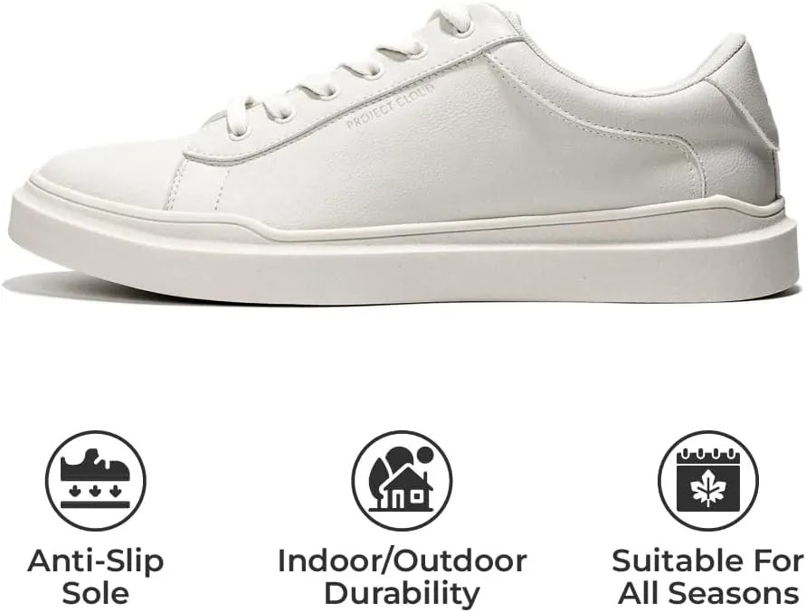 Project Cloud Mens Sneakers – Memory Foam Men's Fashion Sneakers – Lightweight and Non Slip Laced-Up Casual Shoes for Men - Perfect Men Casual Shoes for All-Day Wear (Tilton)