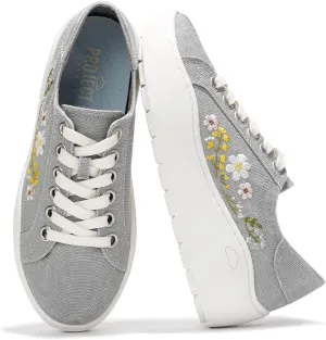 Project Cloud Platform Sneakers for Women – Lightweight Women's Fashion Sneakers for 2025 with Memory Foam Insole – Non Slip Lace-Up Womens Shoes – Stylish Wedge Shoes for Women (Bossy)