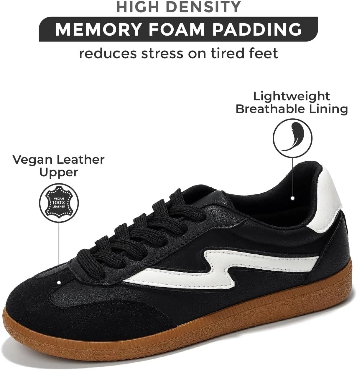 Project Cloud Sneakers for Women - Lace-Up Shoes for Women Trendy Women Sneakers with Memory Foam Insole Women's Fashion Sneakers Non-Slip Womens Shoes (Irita)