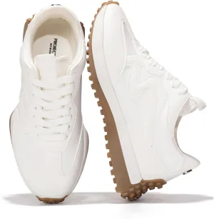 Project Cloud Trendy Sneakers for Women - Memory Foam and Non-Slip Comfortable Casual Ladies Shoes for Womens Fashion Sneakers - Lightweight Lace-up Shoes (Lecco)