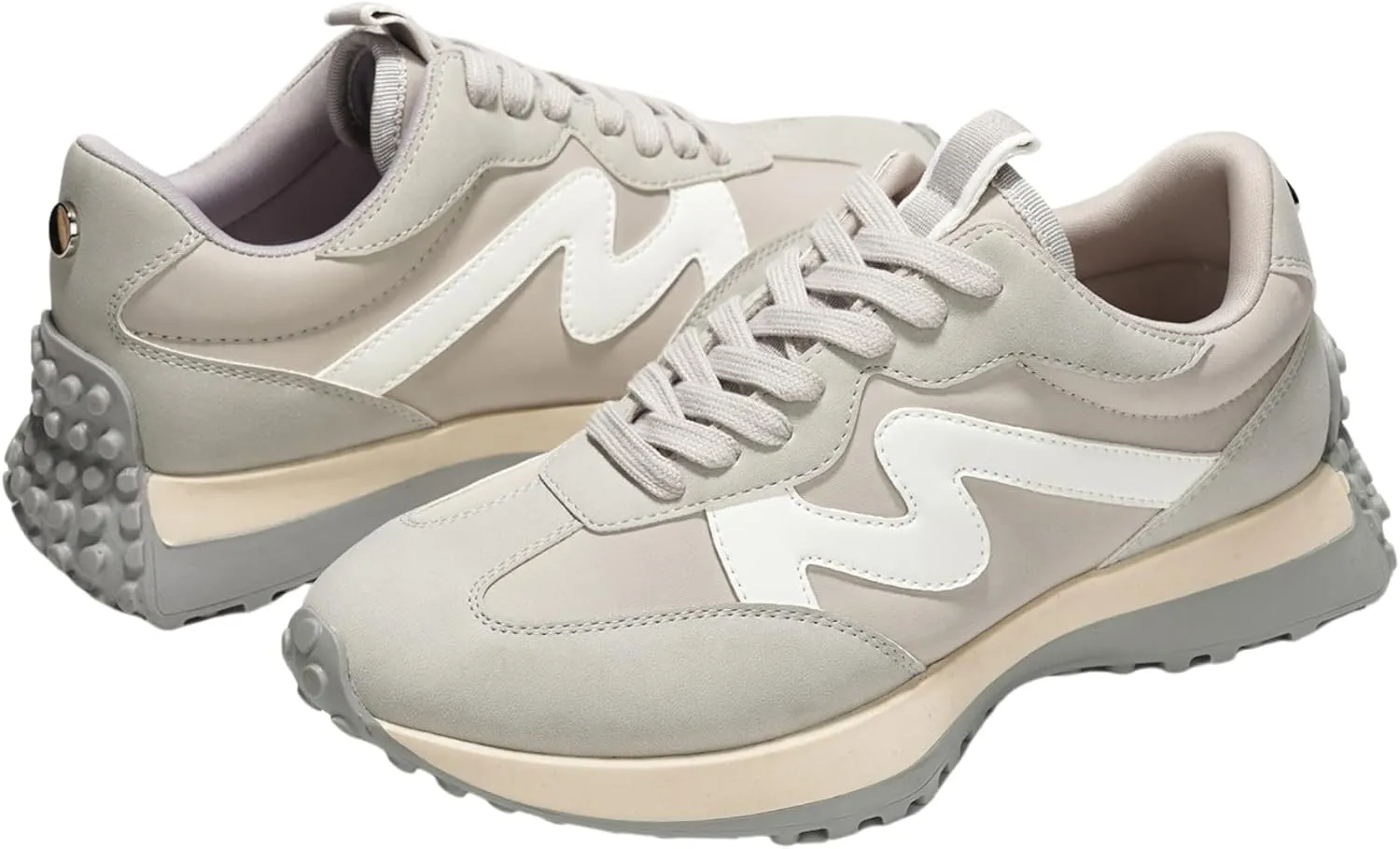 Project Cloud Trendy Sneakers for Women - Memory Foam and Non-Slip Comfortable Casual Ladies Shoes for Womens Fashion Sneakers - Lightweight Lace-up Shoes (Lecco)