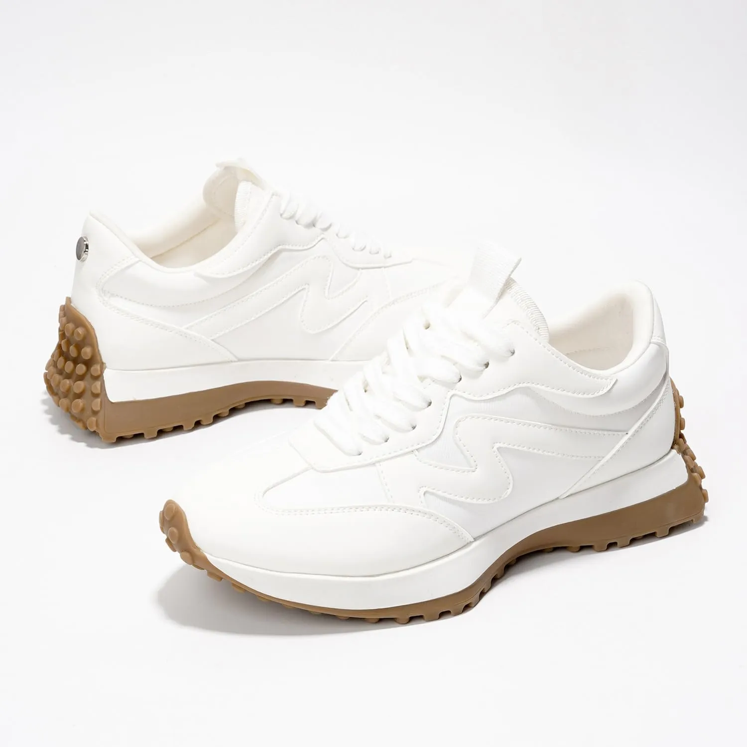 Project Cloud Trendy Sneakers for Women - Memory Foam and Non-Slip Comfortable Casual Ladies Shoes for Womens Fashion Sneakers - Lightweight Lace-up Shoes (Lecco)