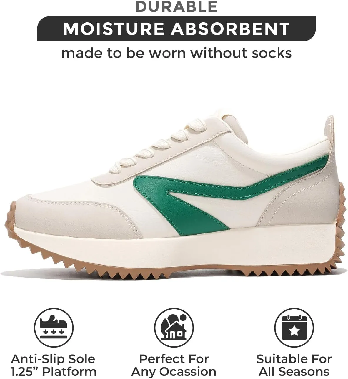 Project Cloud Womens Sneakers - Memory Foam Insole and Lightweight Spring Shoes - Non-Slip Lace Up Trendy Shoes - Fashion Sneakers for Women 2025