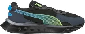 PUMA Mens Wild Rider Ls Lace Up Sneakers Shoes Casual - Black