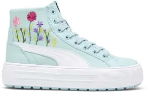 PUMA Womens Kaia 2.0 Mid Floral Platform High Sneakers Shoes Casual - Blue - Size 6 M