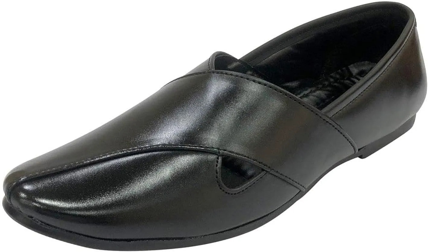 Punjabi Jutti for Men Mojari BlackSherwani Shoes Pakistani Jutti Groom Loafers Slipon Jalsa