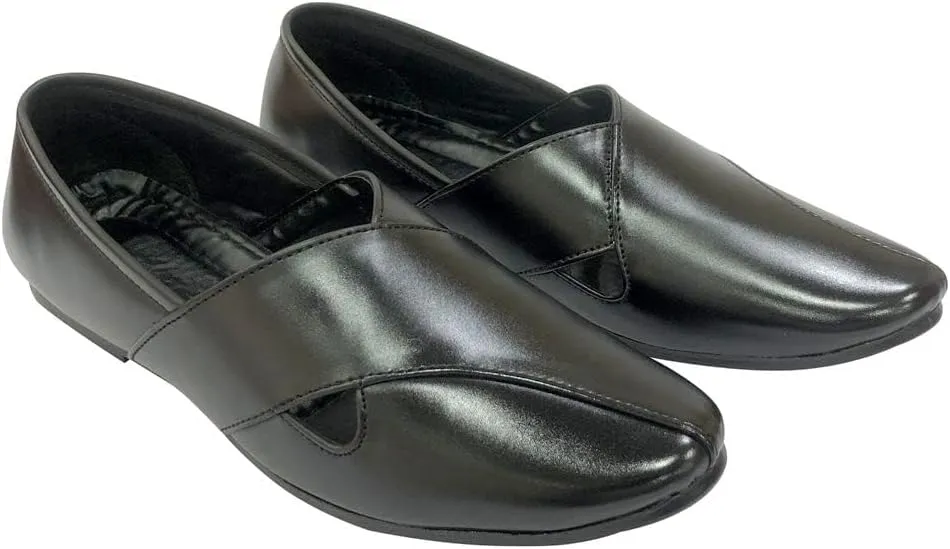 Punjabi Jutti for Men Mojari BlackSherwani Shoes Pakistani Jutti Groom Loafers Slipon Jalsa