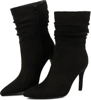 Putu Women's Stiletto High Heel Boots Slouchy Ankle Boots Sexy Dress Boots