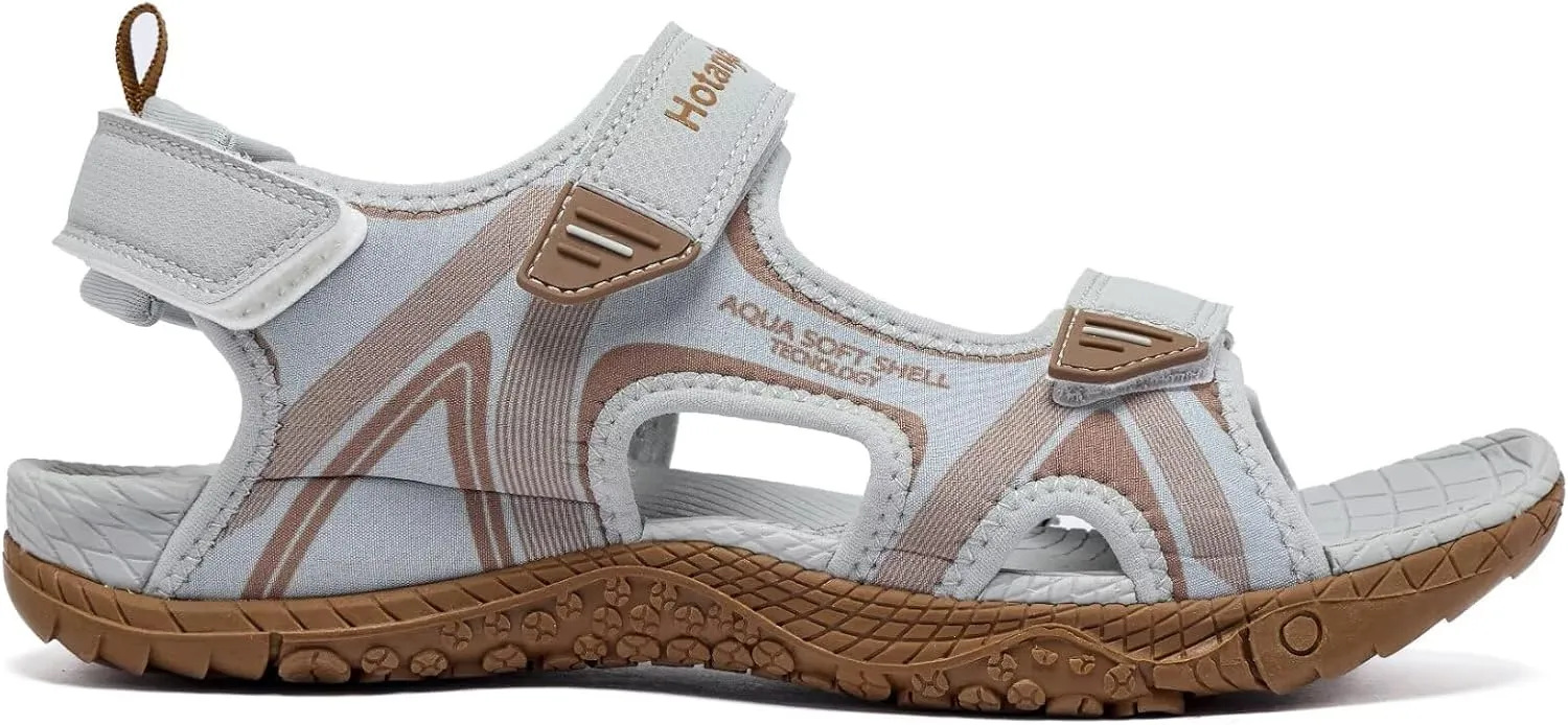 QUANDELI Men's Sport Sandals, Open Toe Water Sandals with Arch Support Waterproof Lightweight Casual Athletic Sandals for Outdoor Beach Travel Summer