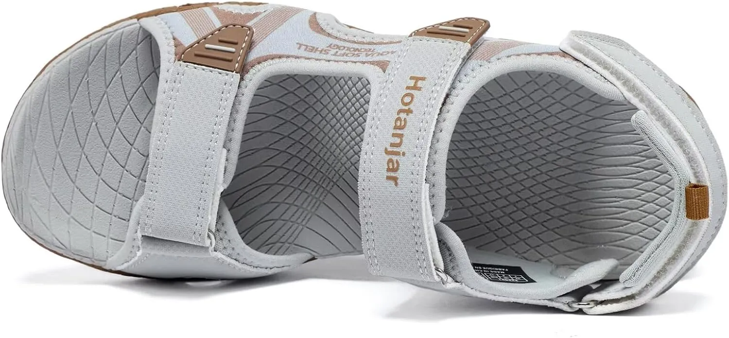 QUANDELI Men's Sport Sandals, Open Toe Water Sandals with Arch Support Waterproof Lightweight Casual Athletic Sandals for Outdoor Beach Travel Summer