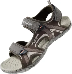 QUANDELI Men's Sport Sandals, Open Toe Water Sandals with Arch Support Waterproof Lightweight Casual Athletic Sandals for Outdoor Beach Travel Summer