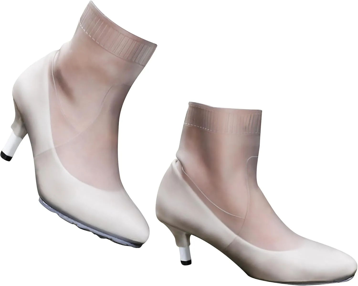 Rain High Heel Covers Anti-slip Boots Covers High Heel Overshoes Rain Cover Waterproof High Heel Protector (Grey)
