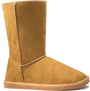REDVOLUTION Women's Suede Faux Fur Mid-Calf Classic Winter Boots Rubber Sole