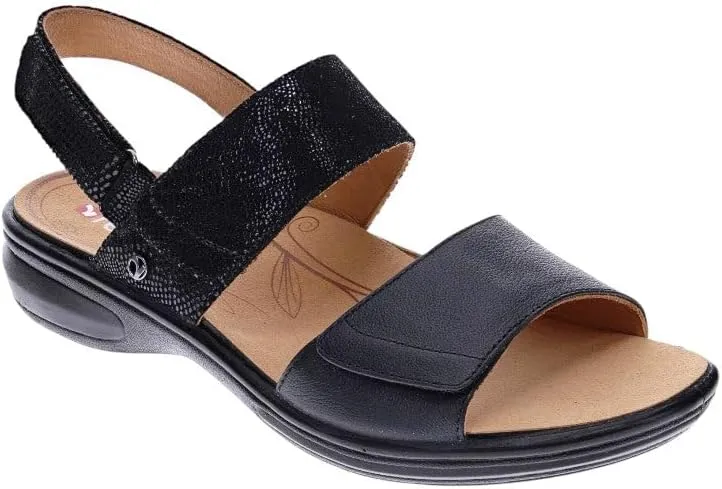Revere Como Women’s Sandals with Back Strap - Premium Leather, Adjustable Fit, Orthotic-Friendly, Shock-Absorbing - Stylish & Comfortable for Travel & Daily Wear