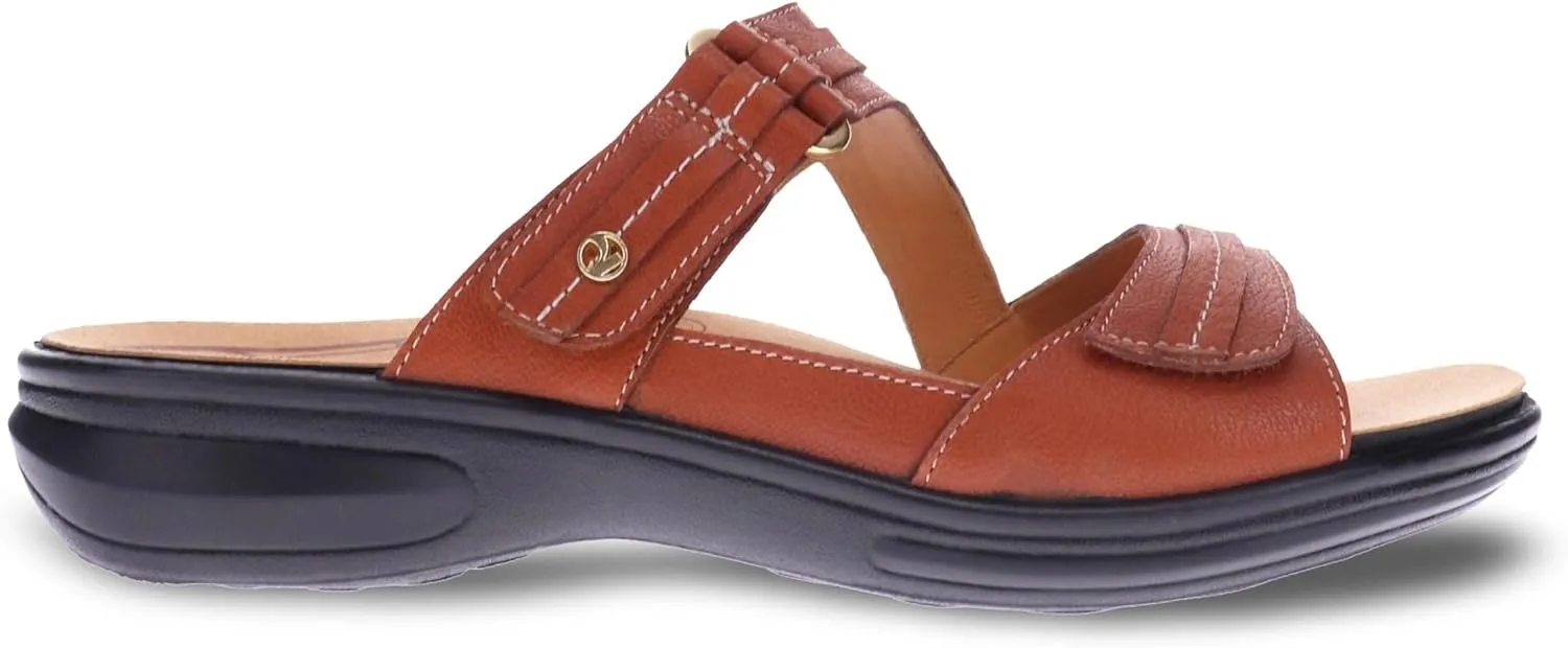 Revere Rio Women's Slide Sandals - Luxurious Leather with Superior Arch Support and Fully Adjustable Fit