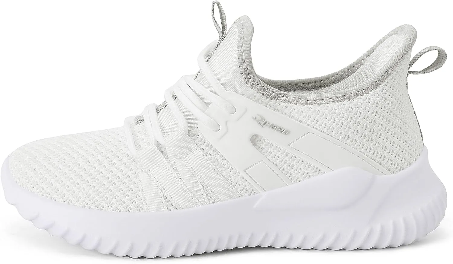 Rihero Girls Tennis Shoes Kids Running Shoes Toddler Lace-Up Lightweight Walking Slip On Sneakers