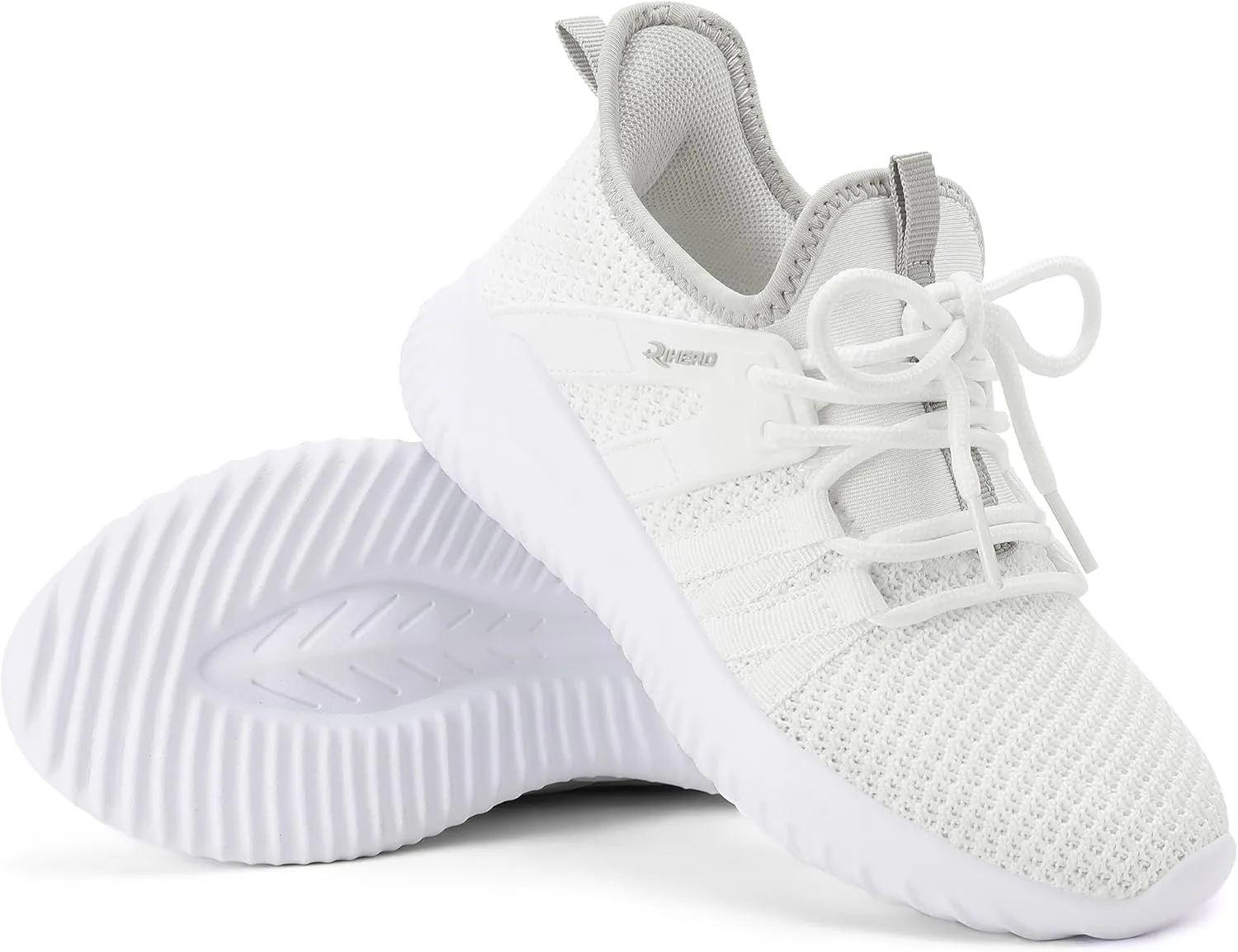 Rihero Girls Tennis Shoes Kids Running Shoes Toddler Lace-Up Lightweight Walking Slip On Sneakers