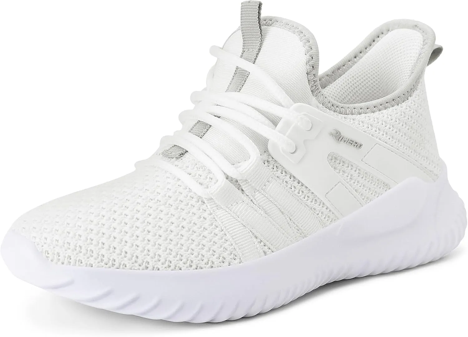 Rihero Girls Tennis Shoes Kids Running Shoes Toddler Lace-Up Lightweight Walking Slip On Sneakers