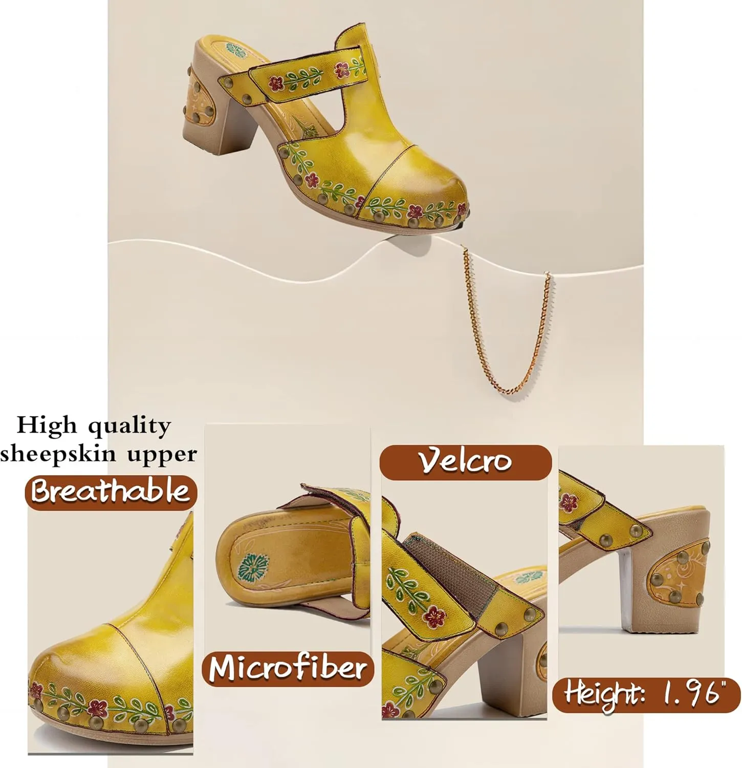 Riutiru Women's Handmade Vintage Ethnic Style Lambskin Sandals and Slippers - Fashion and lightweight Suitable for Any Occasion
