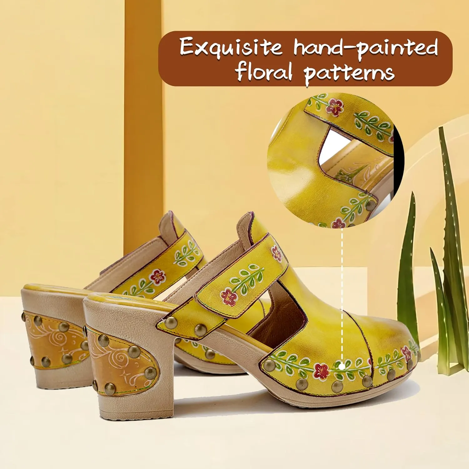 Riutiru Women's Handmade Vintage Ethnic Style Lambskin Sandals and Slippers - Fashion and lightweight Suitable for Any Occasion