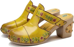 Riutiru Women's Handmade Vintage Ethnic Style Lambskin Sandals and Slippers - Fashion and lightweight Suitable for Any Occasion