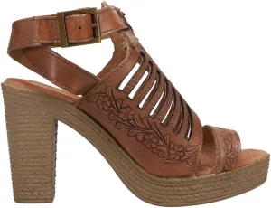 ROPER Womens Mika Iii Embossed Cut Out Block Casual Sandals Casual High Heel 3" & Up - Brown